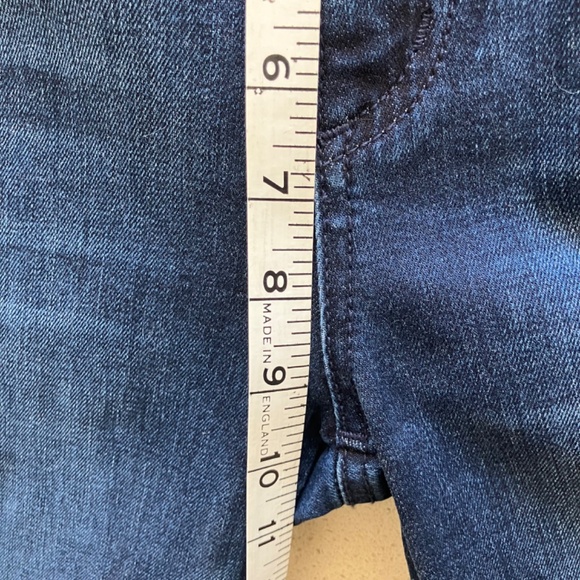 YOGA jeans, classic rise, straight leg, cropped, stretch, dark blue, size small - Picture 9 of 14
